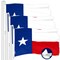 G128 3 Pack: Texas TX | 20x30 In | ToughWeave Series Embroidered 300D Polyester | Embroidered Design, Indoor/Outdoor, Brass Grommets